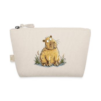 Lustiges Capybara I Wasserschwein Tierhumor - Bio-Täschchen - Natur - Vorne