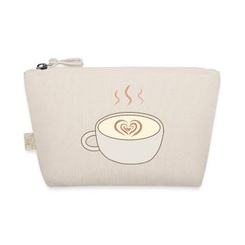 Latte Heart Cup Kunst - Bio-Täschchen - Natur - Vorne