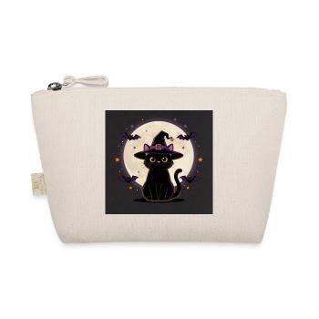 Halloween Hexenkatze – Witchy Cat & Vollmond - Bio-Täschchen - Natur - Vorne