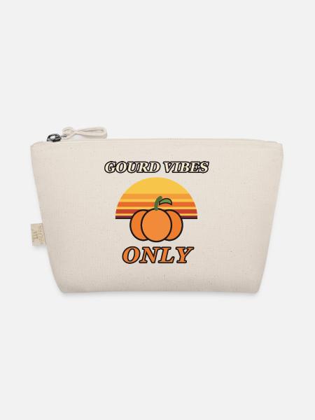 Retro Pumpkin Sunset – Kürbis-Vibes - Bio-Täschchen - Natur