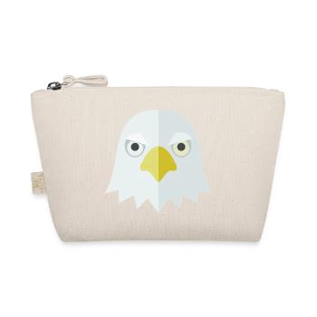 Adler Kopf Shirt minimalistisch Streetwear - Bio-Täschchen - Natur - Vorne