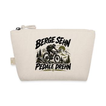 Berge sehn - Pedale drehn - für MTB Fahrer - Bio-Täschchen - Natur - Vorne