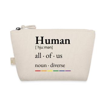 Mensch – LGBTQ+ Stolz - Bio-Täschchen - Natur - Vorne