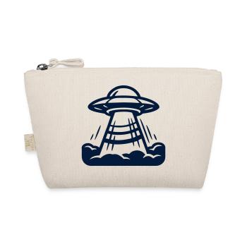 Ufo Alien Raumschiff Grafik - Bio-Täschchen - Natur - Vorne