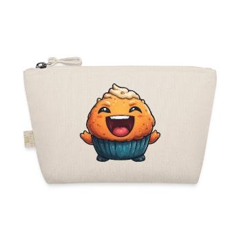Kuschelmuffin Lachender Cupcake - Bio-Täschchen - Natur - Vorne