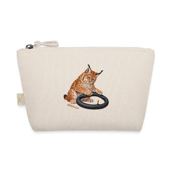 Luchs flickt einen Fahrradschlauch - Bio-Täschchen - Natur - Vorne