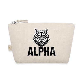 Alpha Wolf Cracked-Logo - Bio-Täschchen - Natur - Vorne