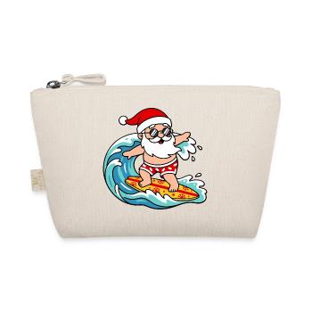 Niedliche Kawaii Surfing Santa Weihnachten im Juli - Bio-Täschchen - Natur - Vorne