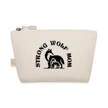 Strong Mom Best Mom Gift Wolf Mother Child - Organic Pouch - nature - Front
