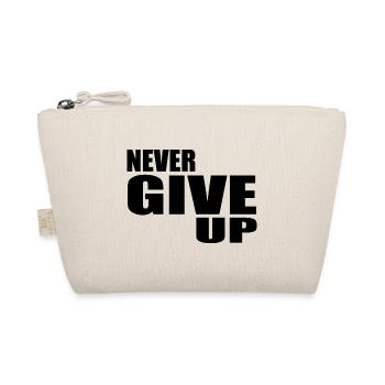 Never give up - Bio-Täschchen - Natur - Vorne