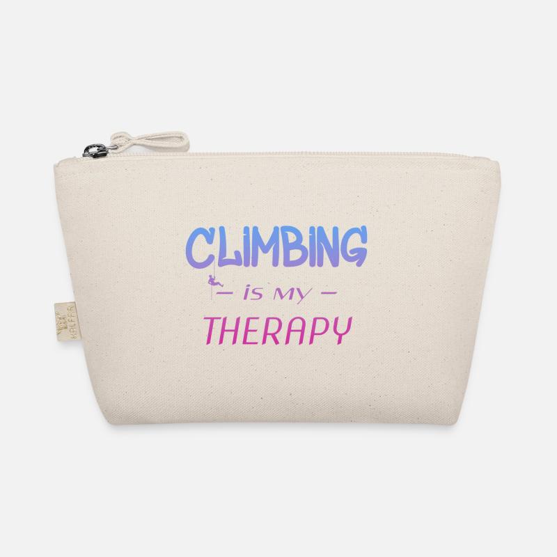 Climbing is my therapy - Kletterer - klettern Bio-Täschchen