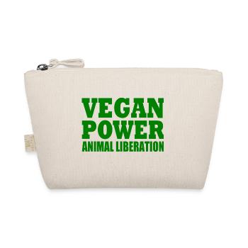 Vegan power animal liberation - Organic Pouch - nature - Front