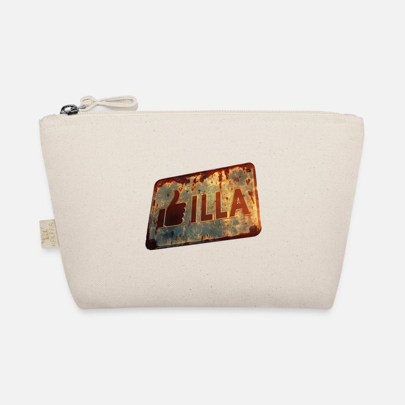 Vintage-Schild "GIlla" mit Retro-Touch Bio-Täschchen