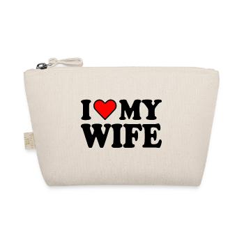I love my wife - Organic Pouch - nature - Front