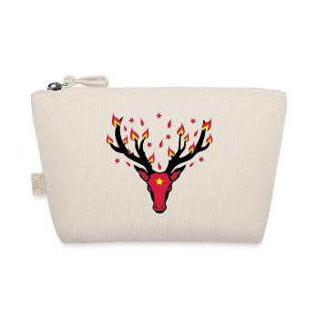 Rudolph deer antler lights-3c - Organic Pouch - nature - Front