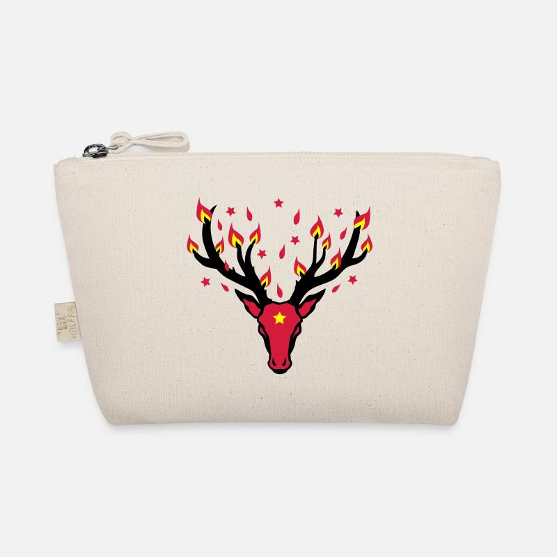 Hirsch Rudolph Lichter-Geweih Magic Deer Fire Bio-Täschchen