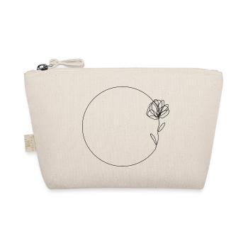 Line art / motif: rose in a circle - Organic Pouch - nature - Front