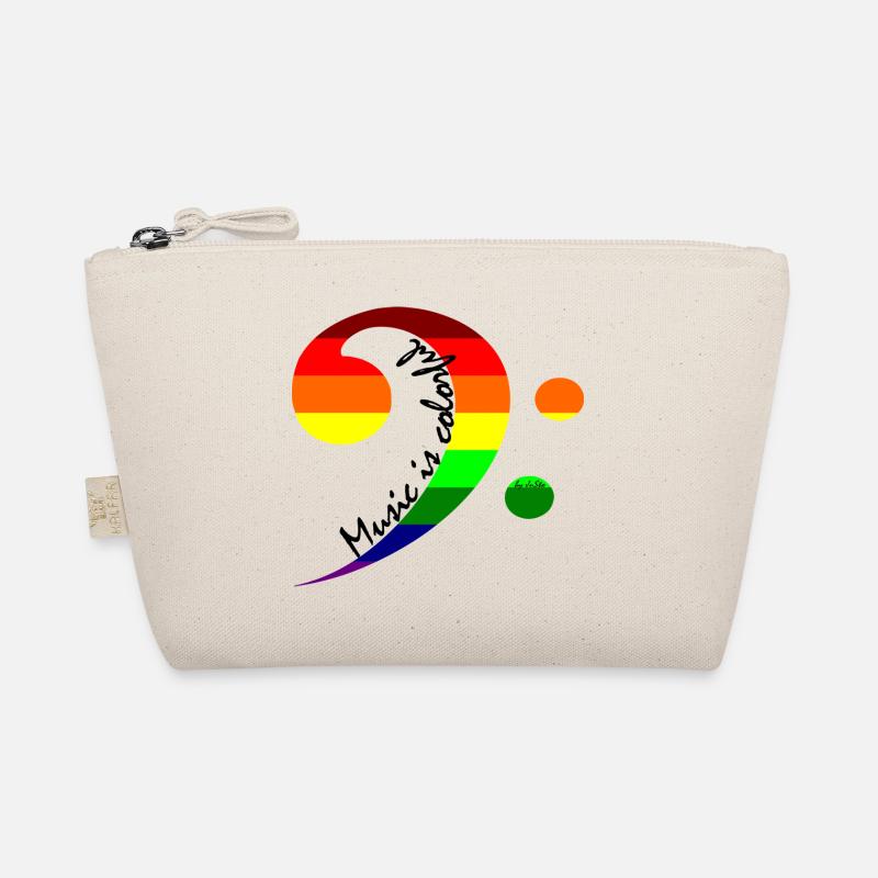 Bassschlüssel Regenbogenfarbe Regenbogenfahne Bio-Täschchen