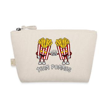 Lustige Pommes Frites Tüten Fritten Team Pommes - Bio-Täschchen - Natur - Vorne