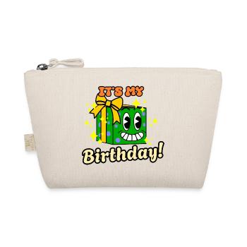 Funny Birthday Cute Cartoon Retro Vintage Gift - Organic Pouch - nature - Front