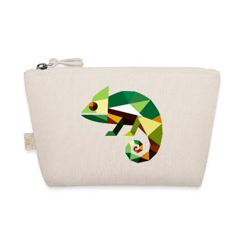 Geometric Chameleon - Organic Pouch - nature - Front