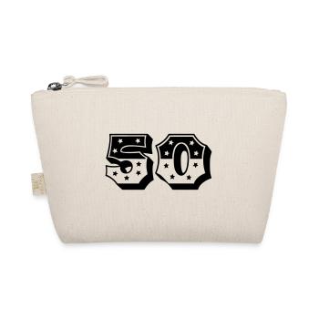 Number 50 - 50th birthday - 50s retro - Organic Pouch - nature - Front