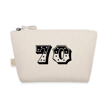 Number 70 - 70th birthday - 70s retro - Organic Pouch - nature - Front