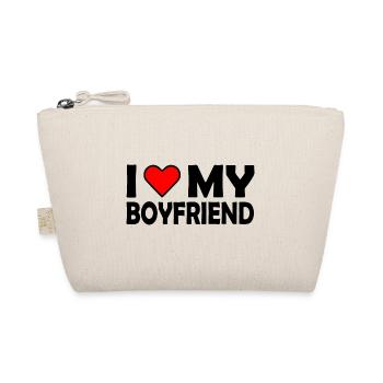 I love my boyfriend - Organic Pouch - nature - Front