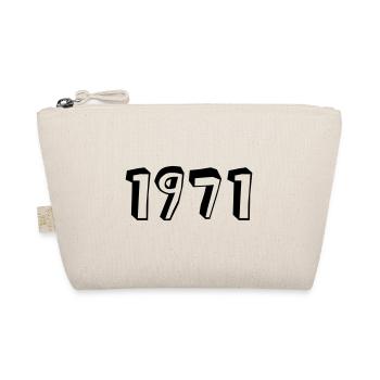 Year of birth 1971 Birthday - Organic Pouch - nature - Front