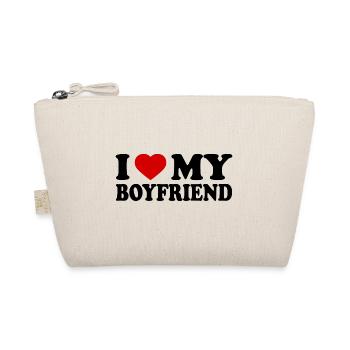 I love my boyfriend - Organic Pouch - nature - Front