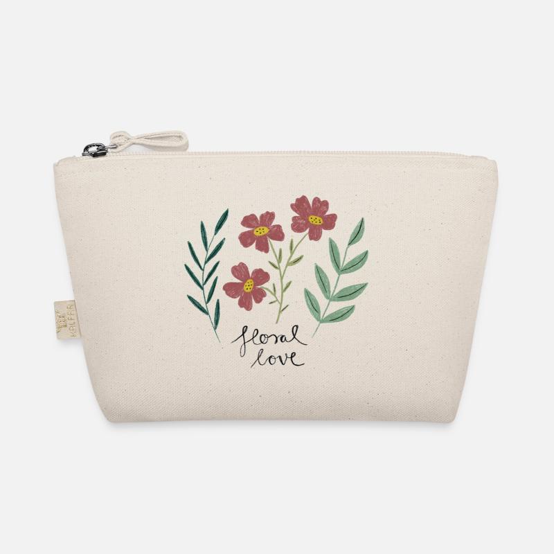 Julibel / Floral love - Bio-Täschchen - Natur