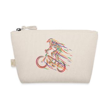 BMX Bunte Farbe Grafik Biker Freestyle Racing - Bio-Täschchen - Natur - Vorne