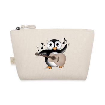 Pinguin Gitarre - Bio-Täschchen - Natur - Vorne