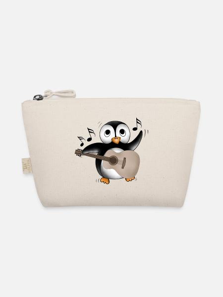 Pinguin Gitarre - Bio-Täschchen - Natur