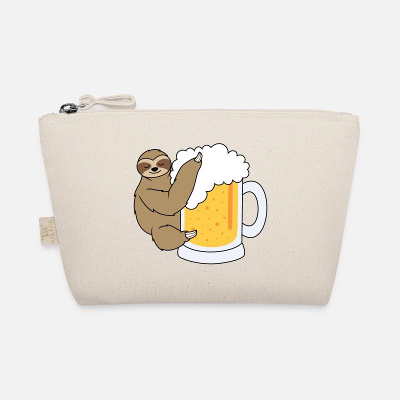 Faultier mit Bier Bio-Täschchen