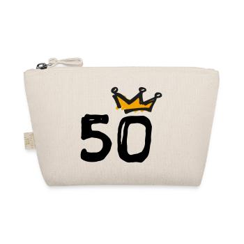 50th birthday Krone - Organic Pouch - nature - Front