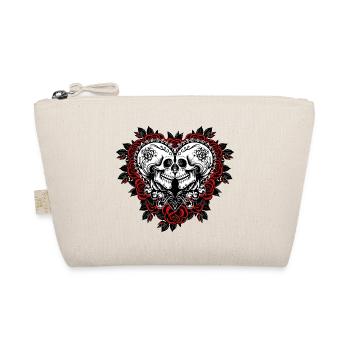 Crânes gothiques en forme de cœur - Saint-Valentin - Trousse biologique - nature - Devant