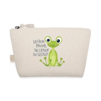 "Sei kein Frosch, sei lieber du selbst!" - Bio-Täschchen - Natur - Vorne