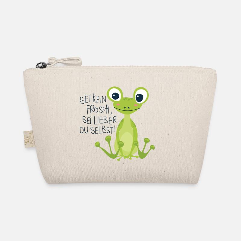 "Sei kein Frosch, sei lieber du selbst!" - Bio-Täschchen - Natur