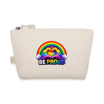 Be Proud Rainbow Heart Pride - Organic Pouch - nature - Front