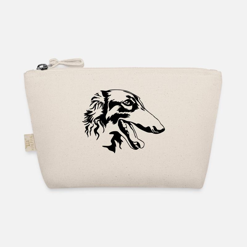 Borzoi head Organic Pouch