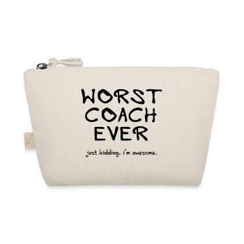 worst coach ever - toller Coach, super Trainer - Bio-Täschchen - Natur - Vorne