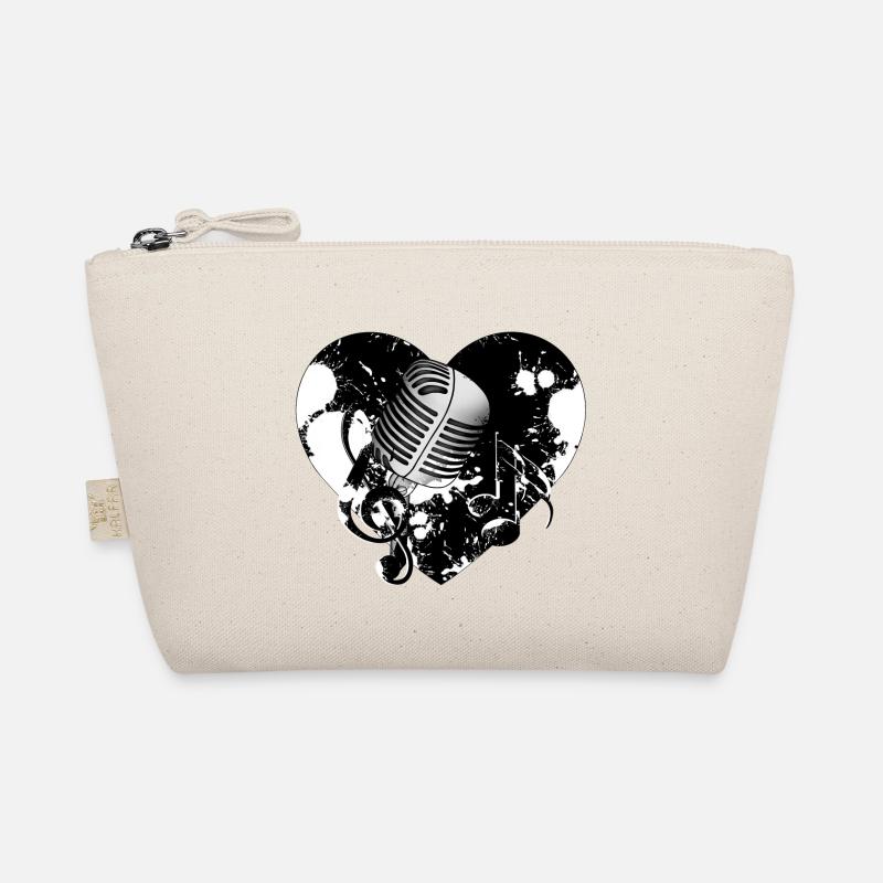 Microphone heart Organic Pouch