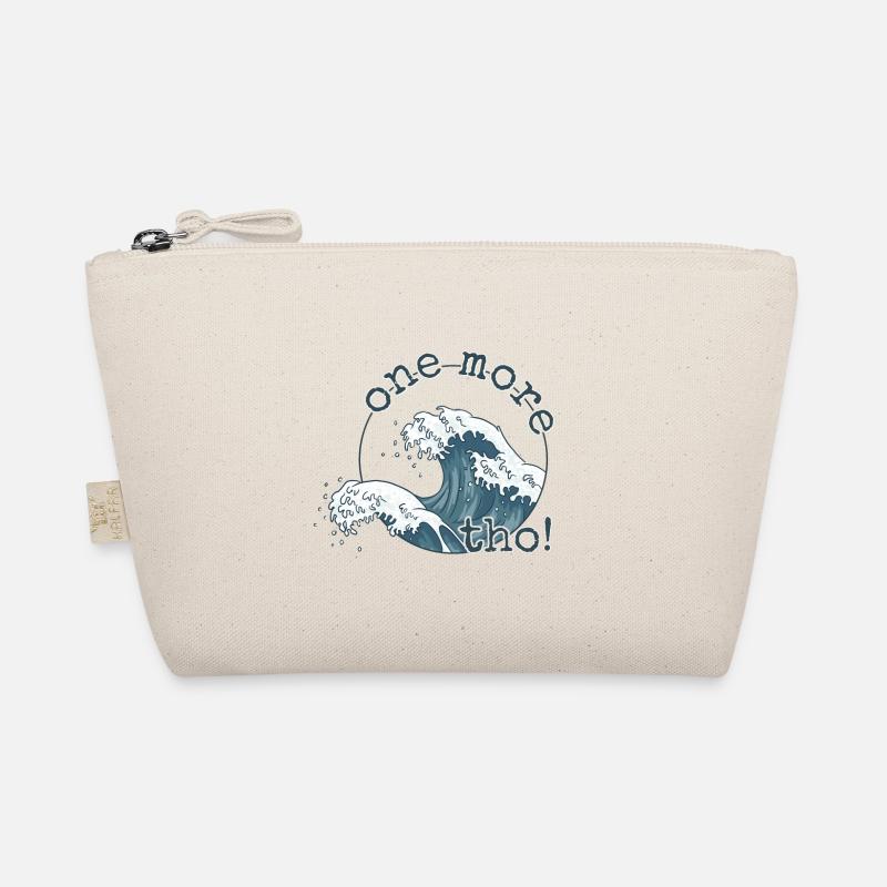 One More Wave Tho! Japanische Welle Surf Vibes - Bio-Täschchen - Natur