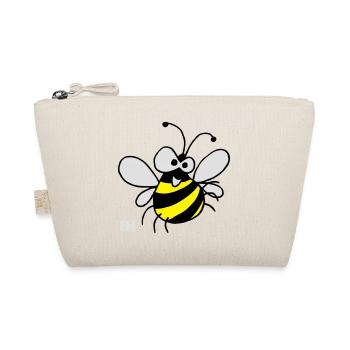 Whimsical Bumblebee Illustration for Clothing - Organic Pouch - nature - Front