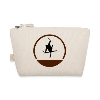 Ski jumper logo - Organic Pouch - nature - Front