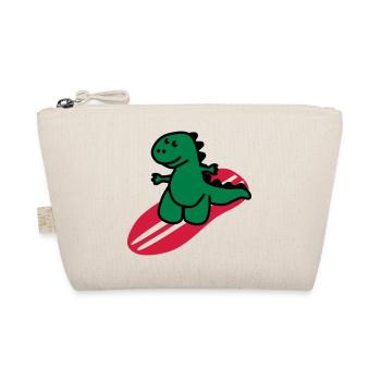 Surfing Dinosaurier - Bio-Täschchen - Natur - Vorne