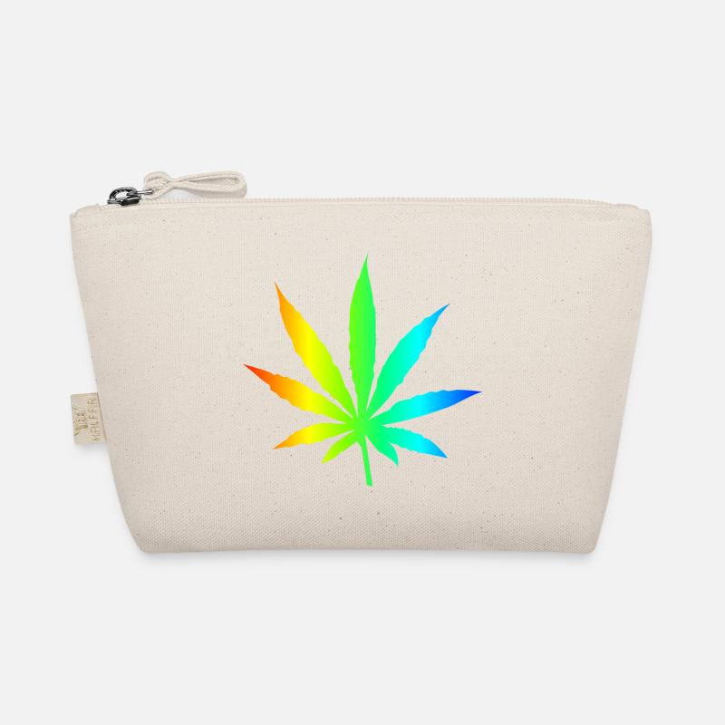 Marihuana-Blatt-Regenbogen Bio-Täschchen