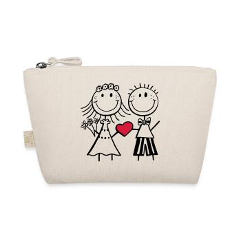 mariée et le marié Épris - mariage - coeur - cadeau - Trousse biologique - nature - Devant