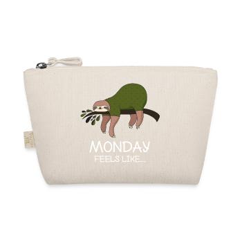 Faultier Monday funny office gift birthday - Organic Pouch - nature - Front